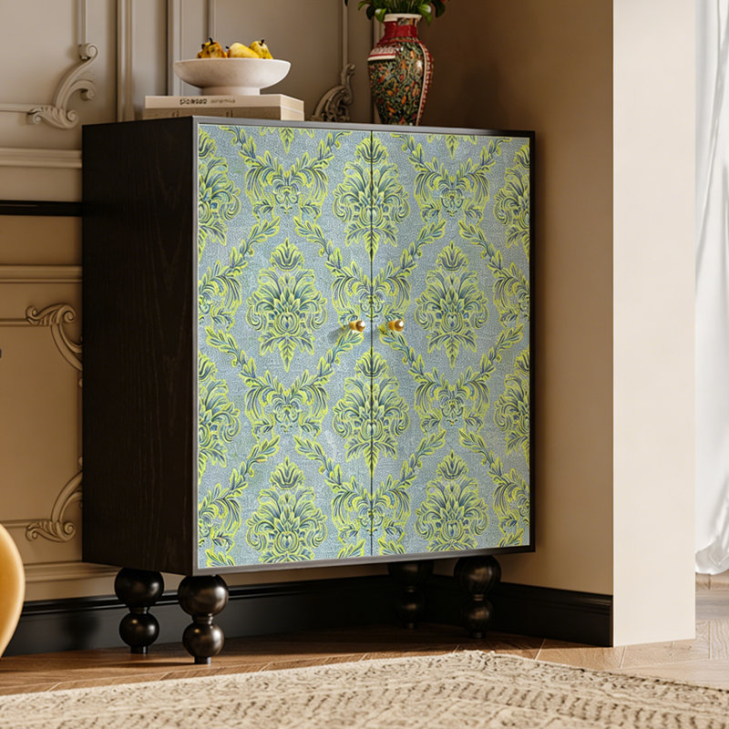 Armoire de vestibule en bois massif Luxury, Noir
