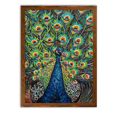 " Lavish Peacock II " by Paul Cezanne Acrylic Painting