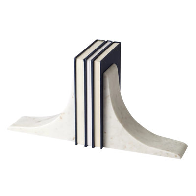 Sleek Bookend-White