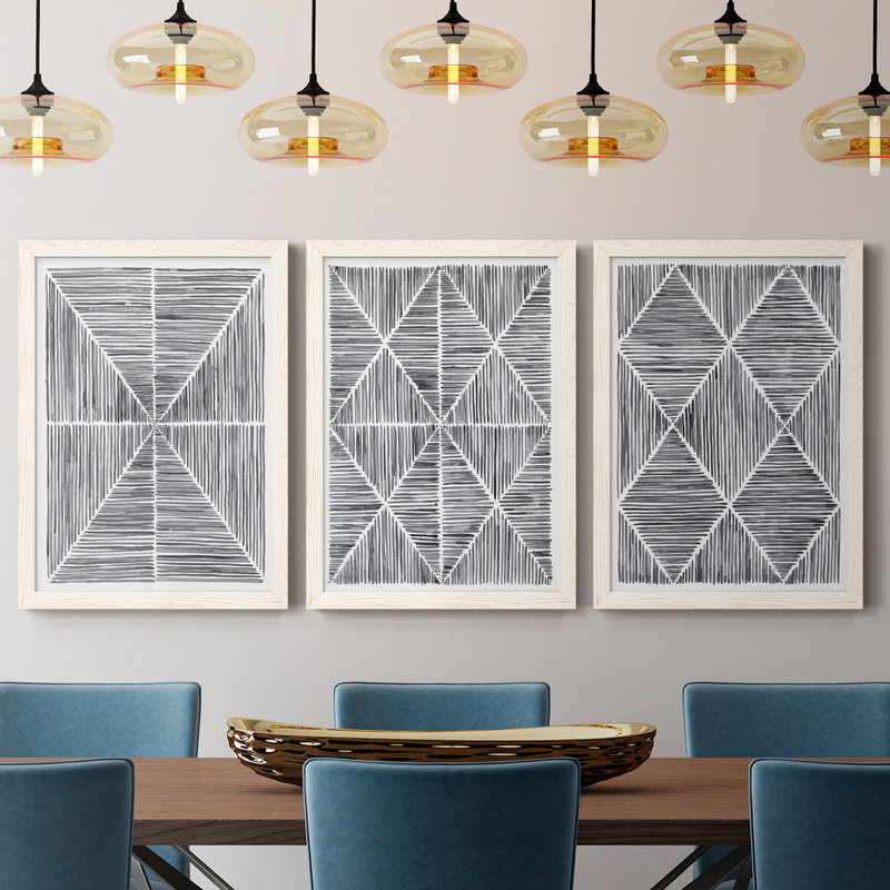Vibrato I, toile encadrée de qualité supérieure - prête à être accrochée, H 24 po x l 54 po x P 1,5 po, Blanc