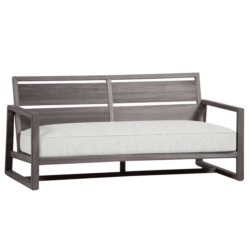 Avondale Teak Loveseat - Oyster, Oyster Teak, Welt, Bali Pearl