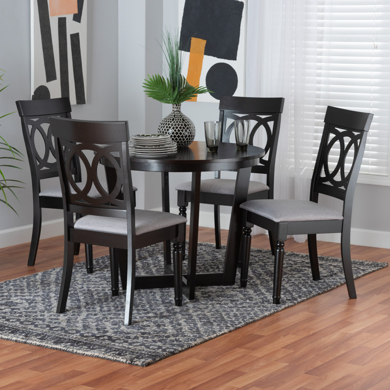 Ensemble repas pour 4 personnes Marsworth, Gris / brun foncé