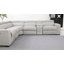 Canapé modulaire de 121 po en cuir véritable symétrique