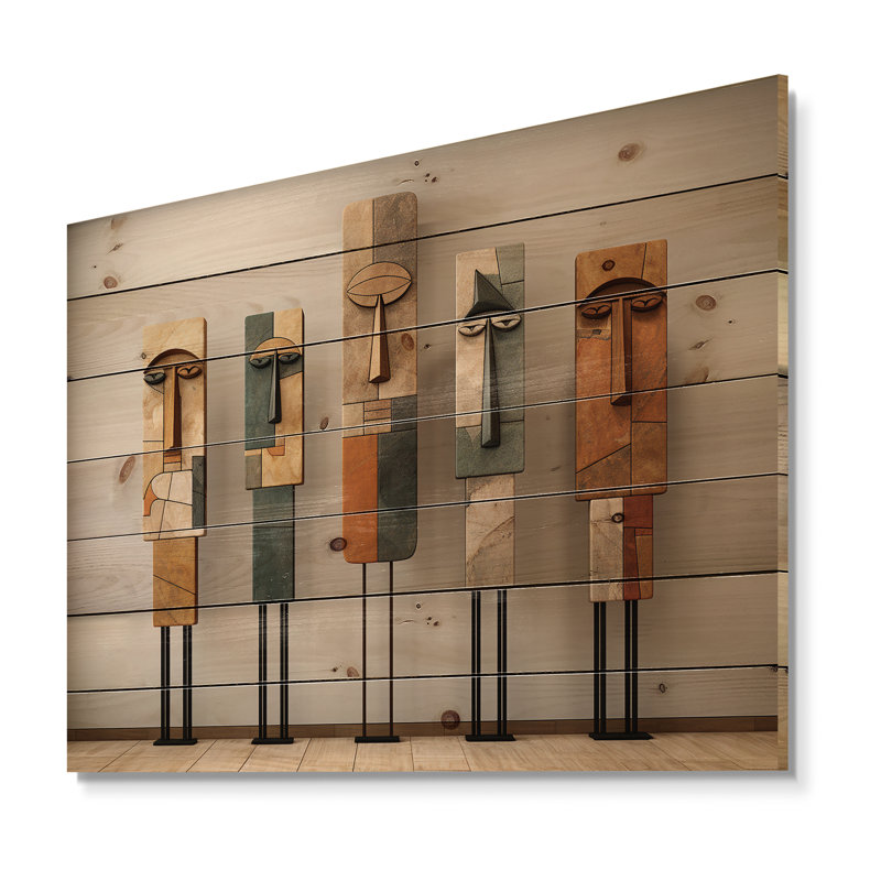 Citronelle - Impression spirituelle sur bois de pin naturel, H 30 po x l 40 po