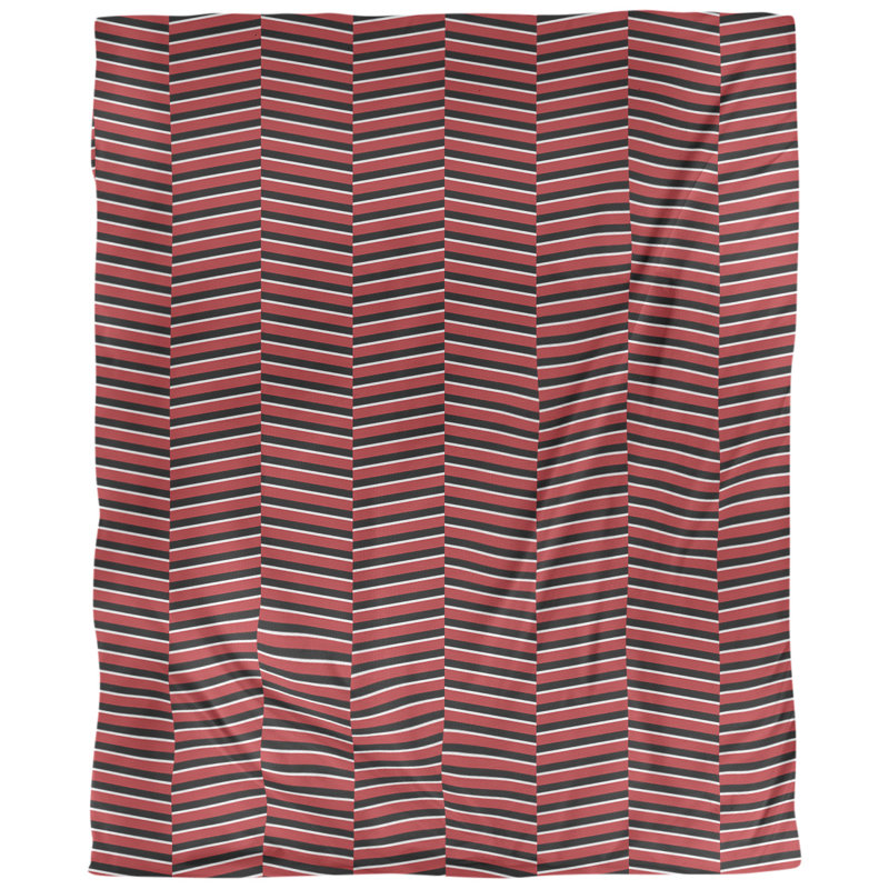 Housse de couette simple à rayures fracturées, Housse de couette pour grand lit, Rouge, Microfibre