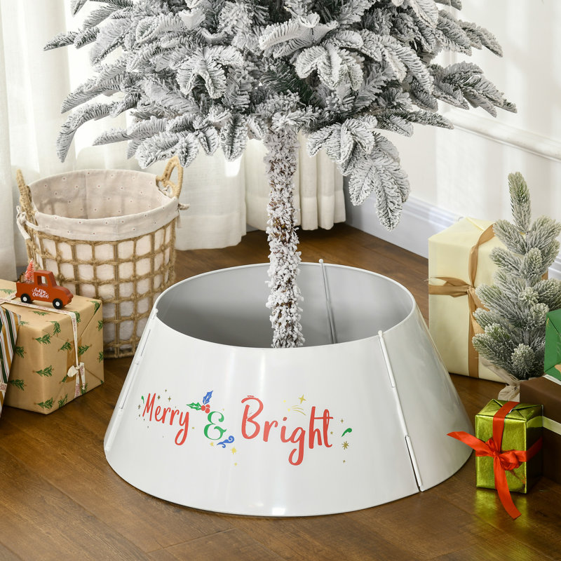 Collier de sapin en métal, cache-sapin de Noël, anneau de sapin en acier, décoration de Noël pour sapin, 66 x 66 x 28 cm