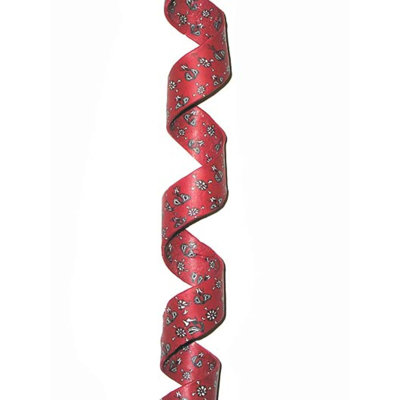 3' Red and Black Twisted Bandana Paisley Christmas Garland Unlit