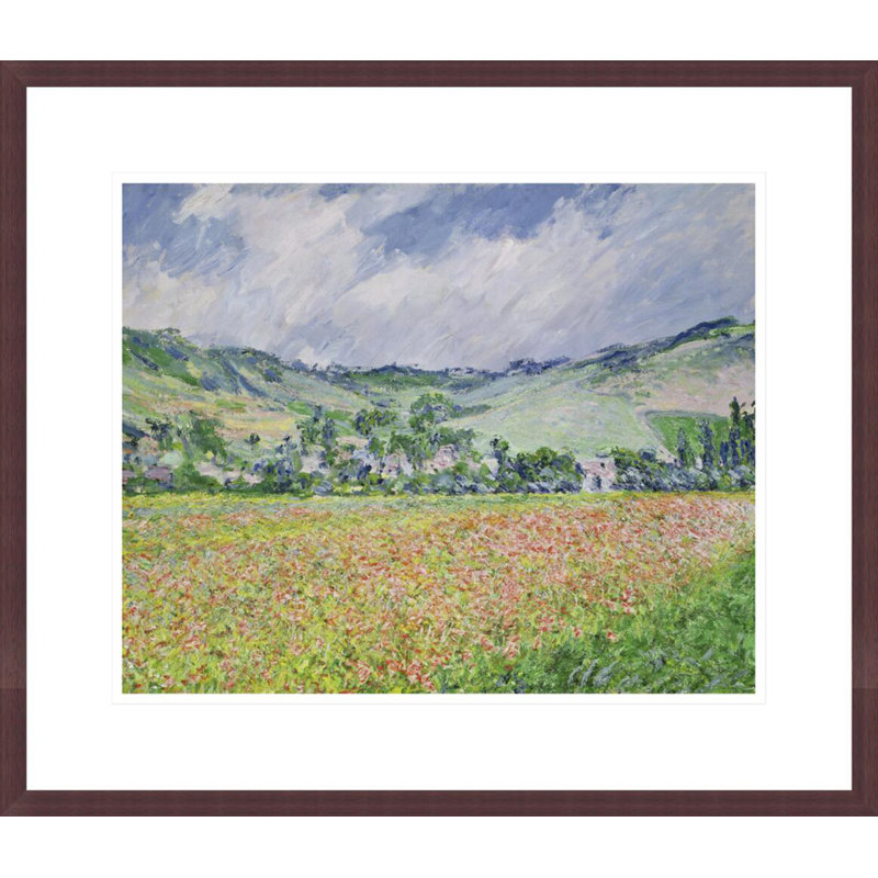 Le champ de coquelicots près de Giverny par Claude Monet, impression giclée encadrée, H 17,75 po x l 20,64 po