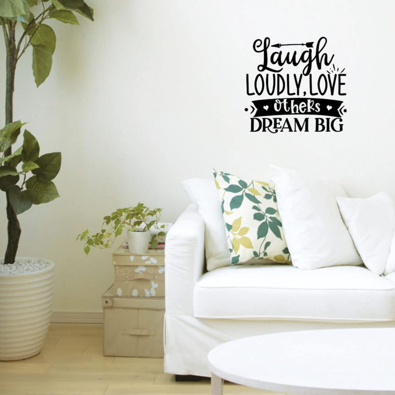 Text & Numbers Non-Wall Damaging Wall Decal, Black, 20" H x 21" W