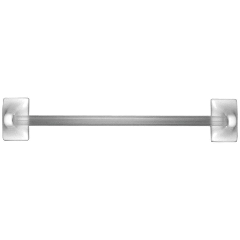 Support de barre à serviettes (supports avec poteau transparent), Blanc arctique