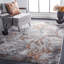 Tapis abstrait gris / orange Leonidha-1843149111