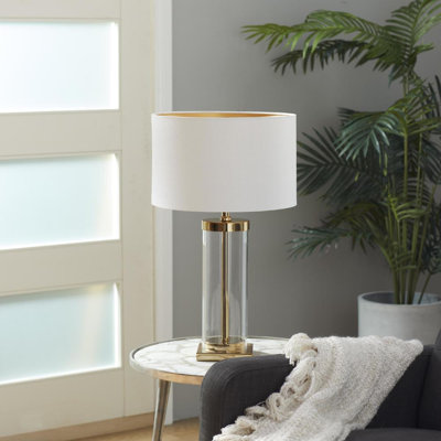 Lampe de table cylindrique moderne 25 po