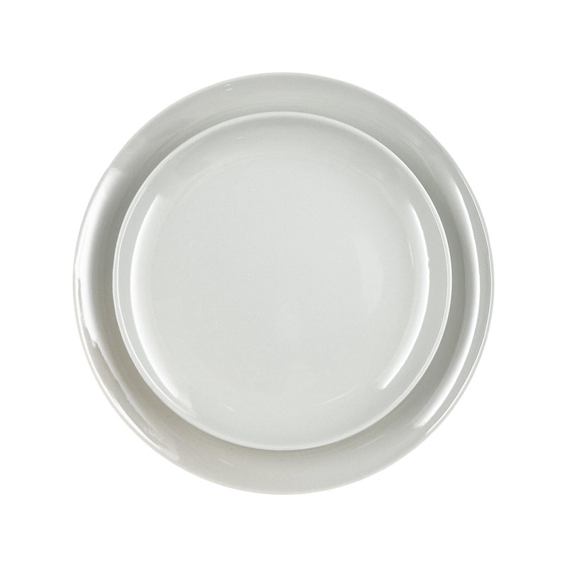 Canvas Home Shell Bisque Porcelain Salad Plate, Gray