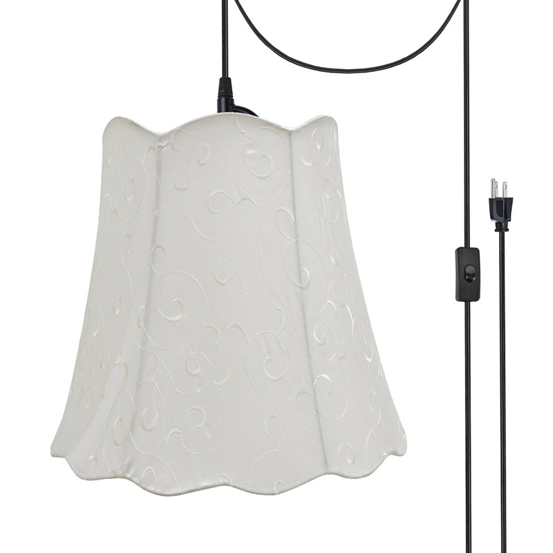 Luminaire suspendu pour cloche 2 lumières unique Ramonita, Beige