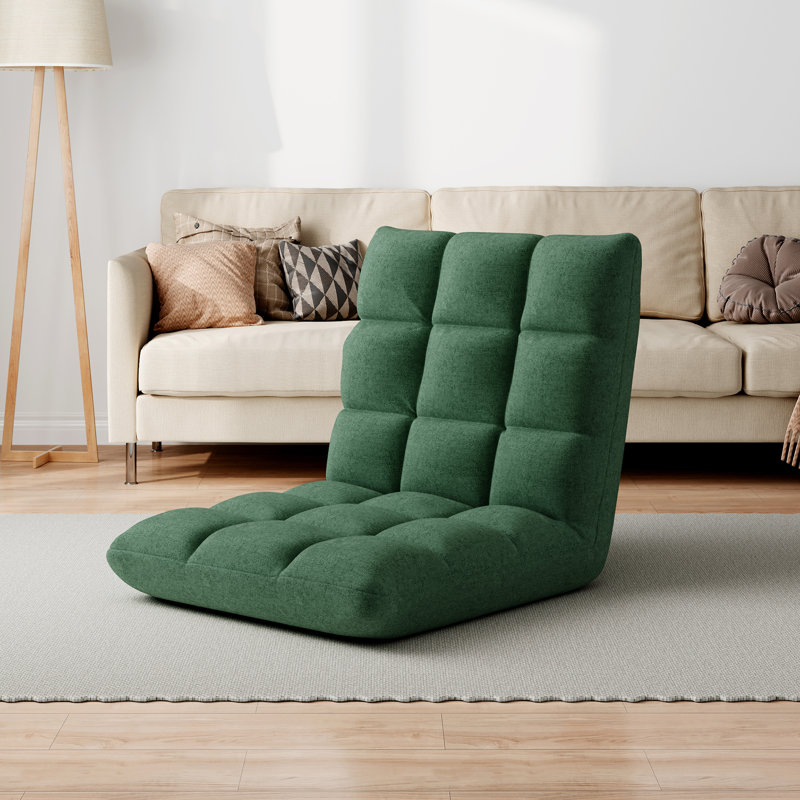 57cm Upholstered Futon, Green