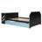 Full Size Wood Daybed with Twin Trundle, Built-In Desk & USB Ports – Cloud Blue Kids Bedroom Furniture-117597988