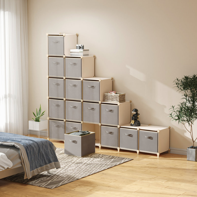 16 Packs Storage Cubes, 11 Inch Cube Storage Bins, Foldable Decorative Fabric Storage Baskets For Organizing Home Organizers With Handles For Shelves, Closet