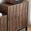 Armoire d'appoint moderne en bois manufacturé de couleur noyer noir-618551196