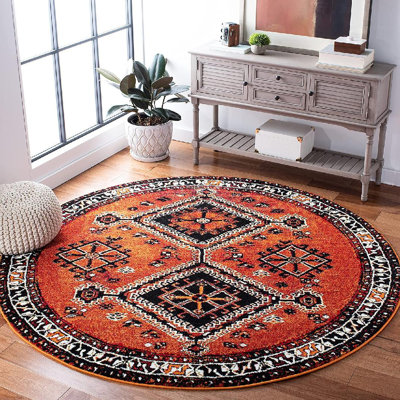 Tapis oriental rouge / orange Daemyn
