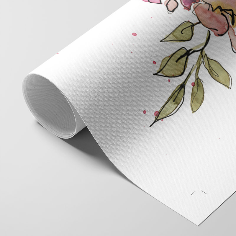 Watercolor Blooms I - Impression sur toile seulement - NON-CADRE, H 12 po x l 8 po