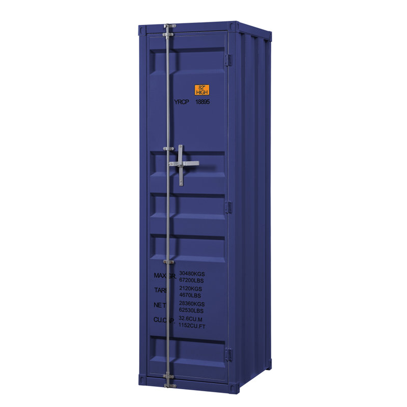 Garde-robe avec serrure de contenant pleine longueur, Bleu