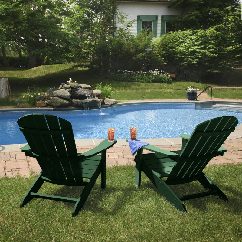 Pusch Plastic Adirondack Chair, Dark Green