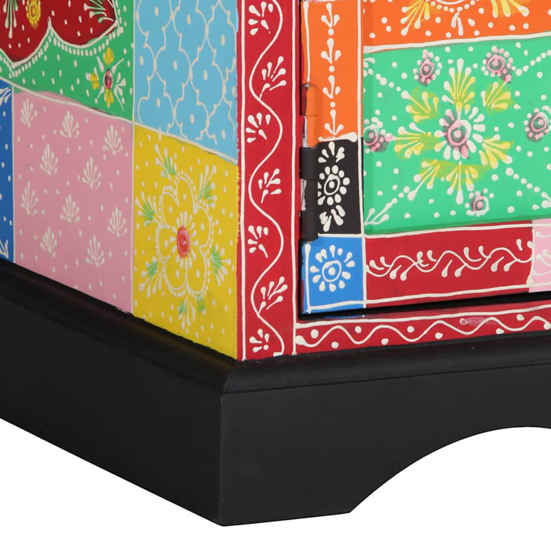Coffee Table Multicolour 90X50x40 Cm Solid Wood Mango