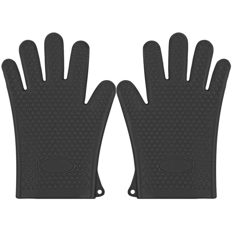 Gustave Silicone Oven Glove Set, Black