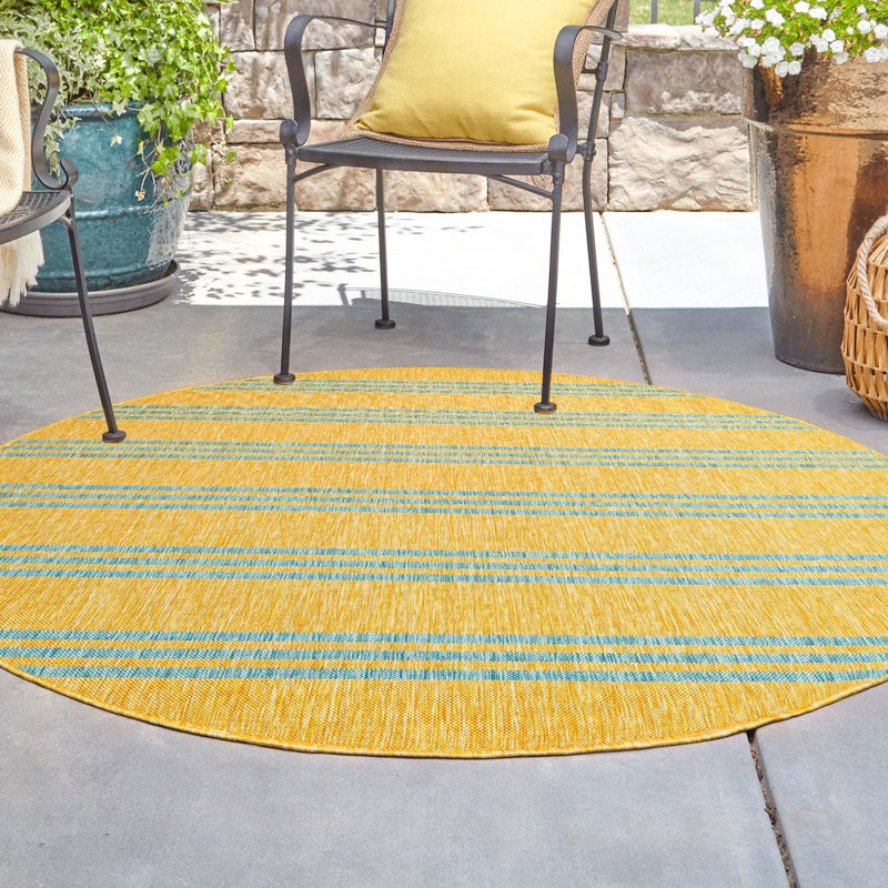 Jill Zarin Anguilla Indoor/Outdoor Rug, Round 6'7"
