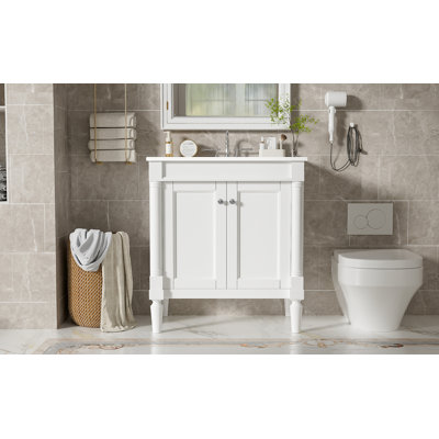 Meuble-lavabo 30 po avec lavabo en céramique