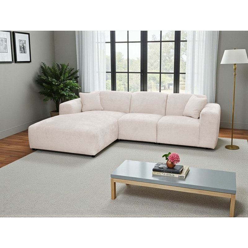 4 Seater Corner Sofa , Left Hand Facing, Ivory