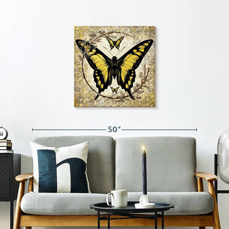 Brampt Honey Bee Butterfly II, 24" H x 24" W