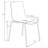 Minelli Dining Side Chair with Water Ripple Design and Chrome Legs-451650594