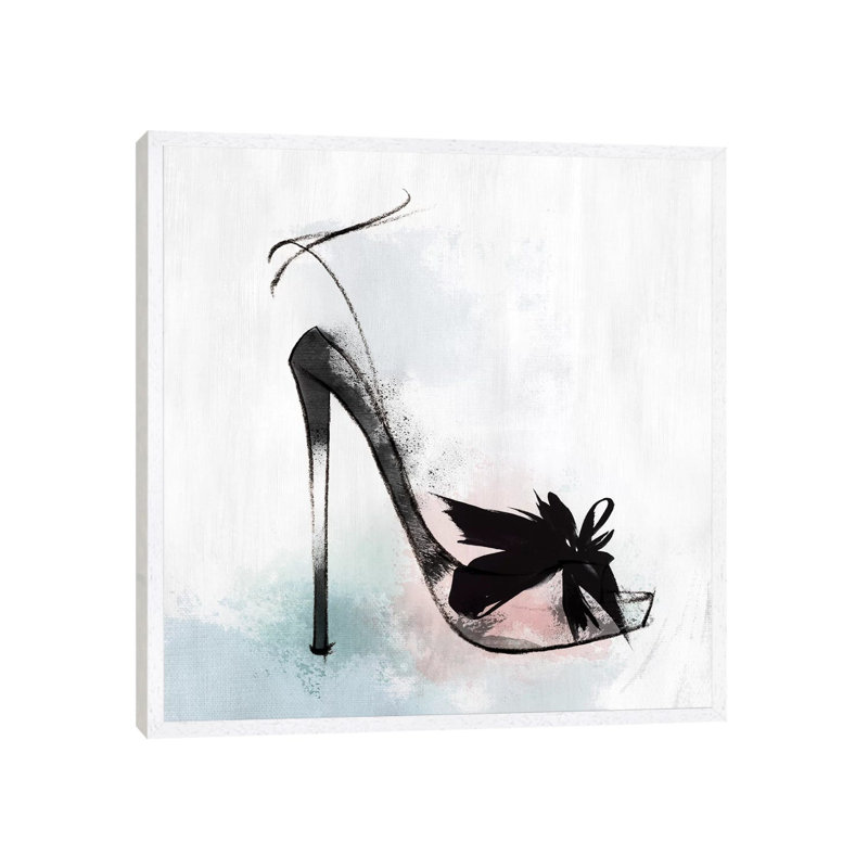 Feather Heel by Isabelle Z - Print on Canvas, 93.98 cm H x 93.98 cm W, White Framed