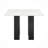 5Pc Dining Table Set Counter Height Square Faux Marble Table Top Light Gray Fabric Upholstered Chair Dining Room Wooden Furniture Solid Wood