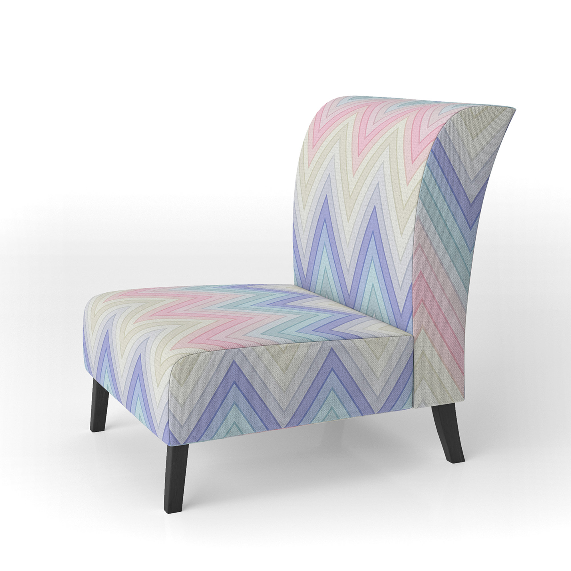Orren Ellis Multicolor Chevron Uphols...