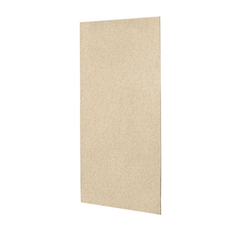 Solid Surface One Panel Shower Wall, Bermuda Sand, 96" H x 36" W x 0.25" D