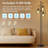 Dimmable Industrial Floor Lamp with Cage Shade and 4 LED Bulbs, Black and Gold Standing Lamp for Living Room, Bedroom, or Office-1234798673