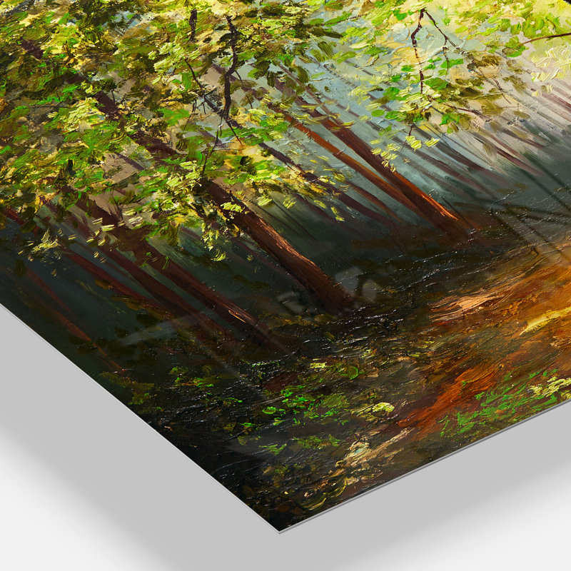 « summer forest landscape », reproduction d’art sur toile tendue, H 30 po x l 40 po x P 1 po, Toile tendue