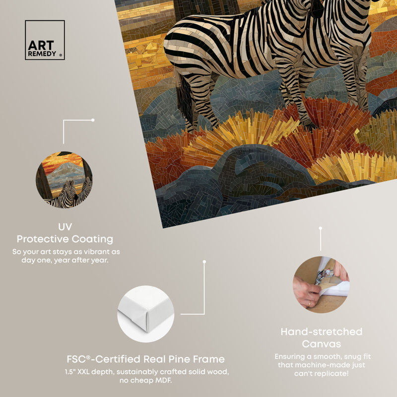 «Tiles Equines», reproduction d'art sur toile par Art Remedy, tendue sur châssis, 10 x 15, 15"H x 10"W, Gallery Wrapped