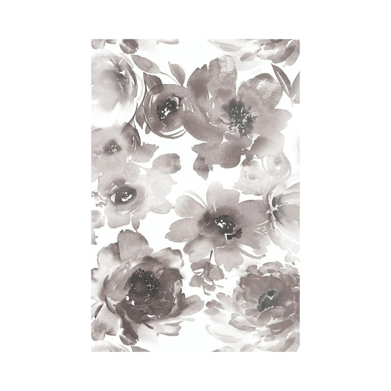 Springtime Black and White III 1 Piece Wrapped Canvas Painting, 101.6 cm H x 66.04 cm W x 3.175 cm D