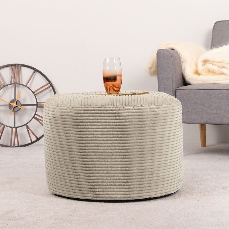 Soul 55Cm Round Pouffe, Beige