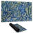 Blue leaf patterns - 14.00"x24.25" Desk mat