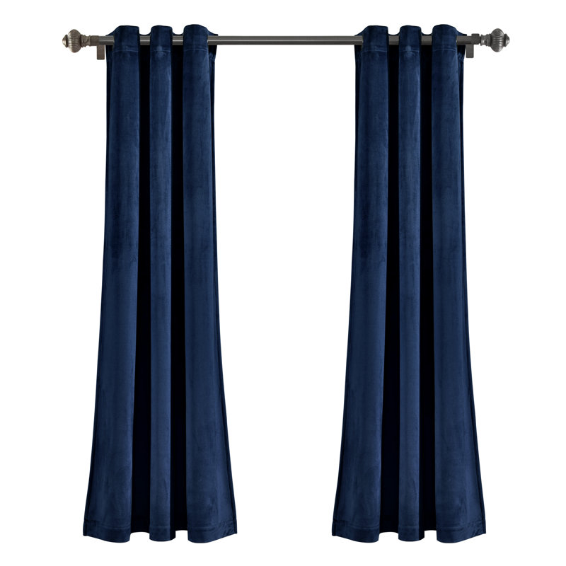 Room Darkening Curtain Pair, 96.5cm W x 213cm L, Navy