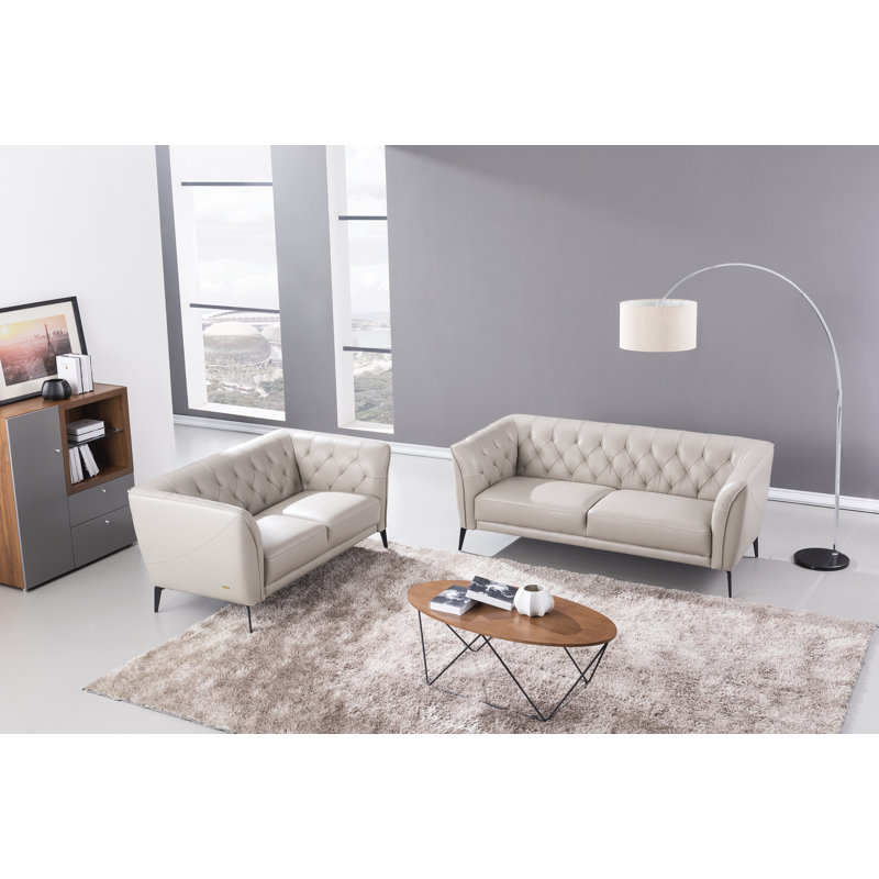 Bustleton Upholstered 76.5'' Sofa, Smoke Leather Match