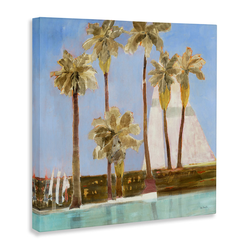 «Rustic Tropical Scene» par Jill Martin, H 17 po x l 17 po