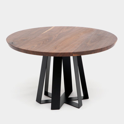 ARS Round Walnut Wood Dining Table