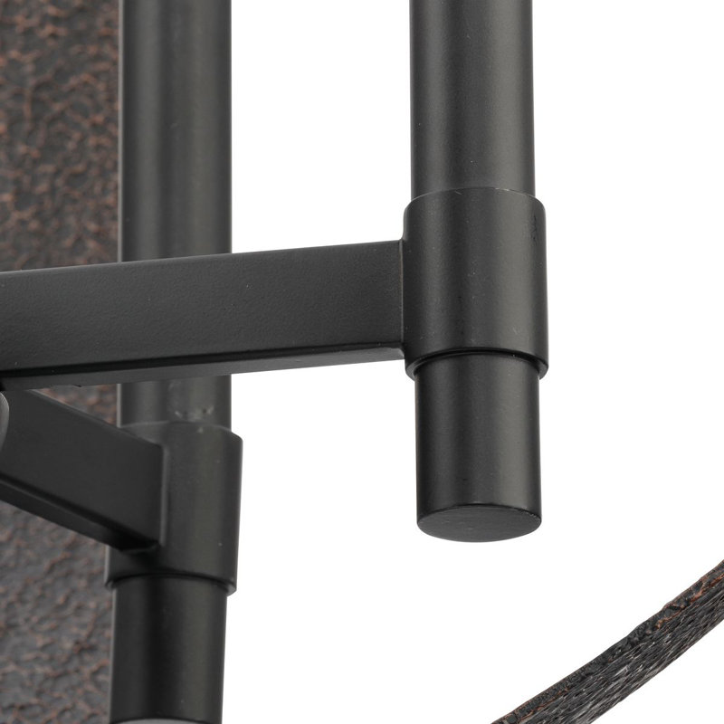 Twelve-Light Rustic Modern Pendant, Matte Black