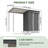 Durable 5X3Ft Galvanized Steel Shed & Gazebo Combo