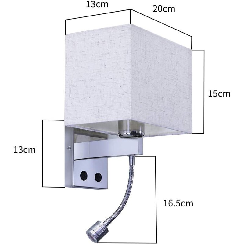 Shawon LED Wall Light Set with Arm, 2 Lights